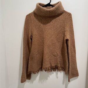 Anthropologie Akemi + Kin Fringed Hem Turtleneck‎ Sweater – Size S